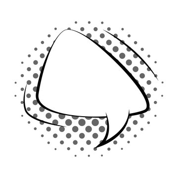 Comics book speech bubble, speech balloon or cartoon design element isolated on white background. Vector illustration