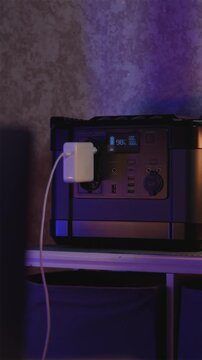 How to connect laptop to portable power station during power cut