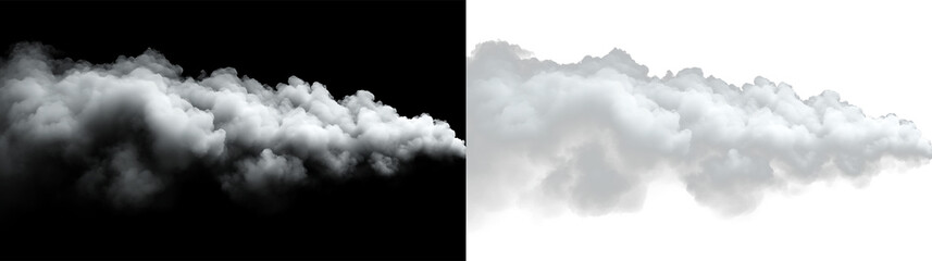 Naklejka premium Cloud formation floating in the sky on a transparent background during daylight hours