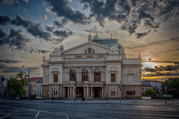 Naklejka premium Pilsen Theatre, Czech Republic