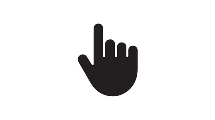 Fototapeta premium Black Hand Gesture Pointing Up On White Background For Communication Concepts