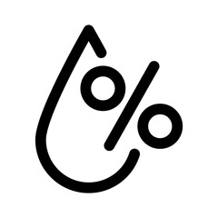 Fototapeta premium Air humidity white linear ui icon. Water vapour concentration. Moisture percentage. GUI, UX design. Outline isolated user interface element for app and web. Editable stroke. Arial font used