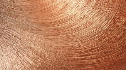 Naklejka premium Abstract copper metallic texture background with circular brushed metal pattern and shiny reflective surface for luxury industrial modern design projects