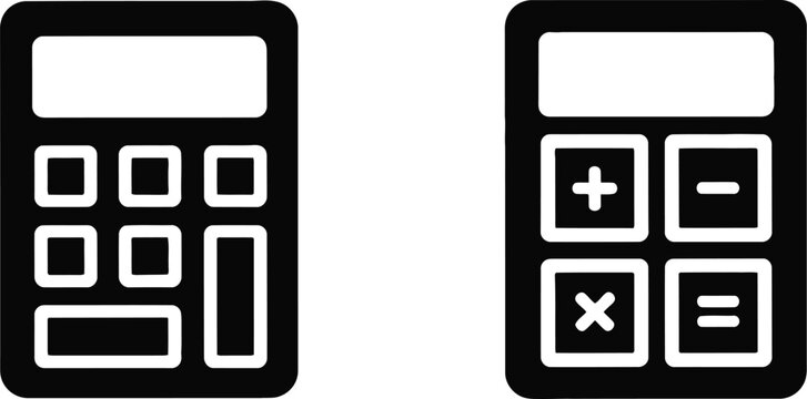 Calculator icon vector, calculator sign vector illustration with modern flat style for math, finance, and digital computation interface design