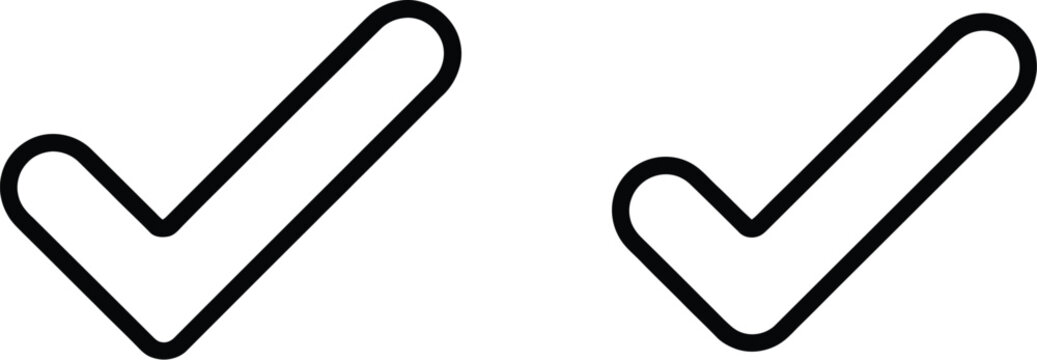 Check mark icon, check mark sign vector illustration with modern flat style for approval, verification, and task completion interface design