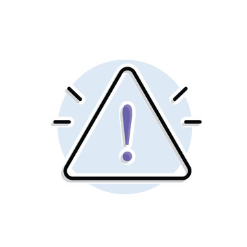 Error Detection icon. Triangle with exclamation mark. Workflow, automation, and Engine. Mixed design style.