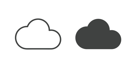 Obraz premium Weather icon. Line and glyph solid icon