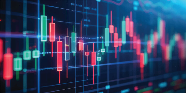 A digital medical illustration of a heartbeat pulse line on a blue sound wave background represents a modern health data chart or business finance graph concept