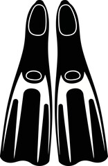 Black and white flippers illustration. © Amir
