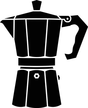 Stylish espresso coffee maker pot.