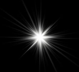 Fototapeta premium Bright energy wallpaper with shimmering particles, lens flare highlights and elegant sky composition style