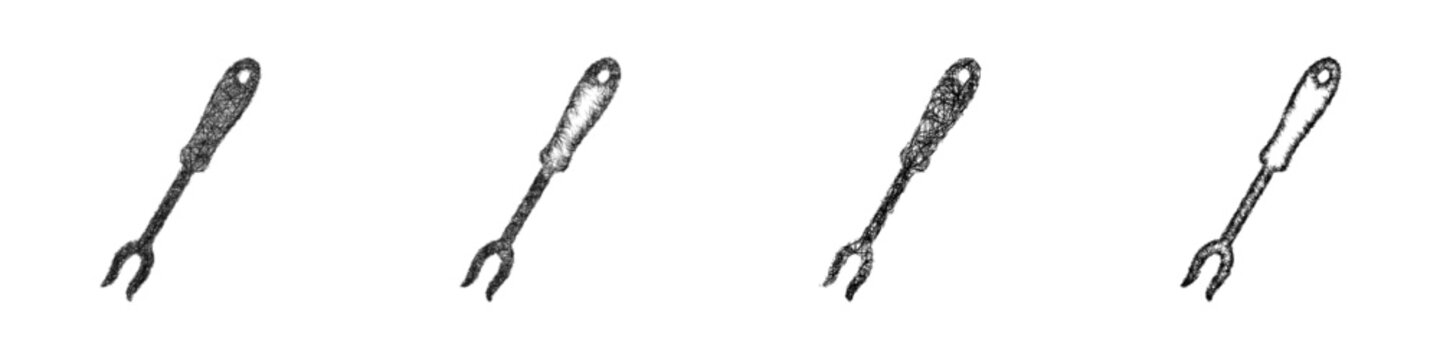 Sketch weeder icon design set