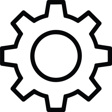 Gear icon, setting icon vector illustration with modern flat style for configuration, system management, and application interface design