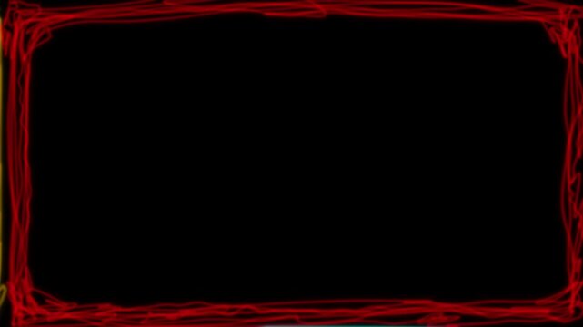 Hand Drawn Glowing Border stop motion Animation