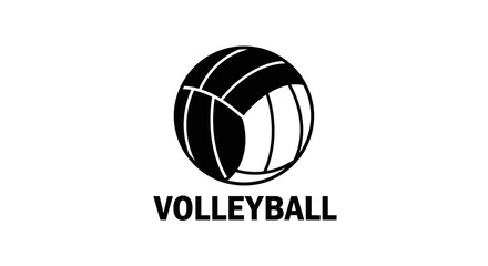 Fototapeta premium Abstract Volleyball Ball Representation in Ink for Sporting Events and Designs