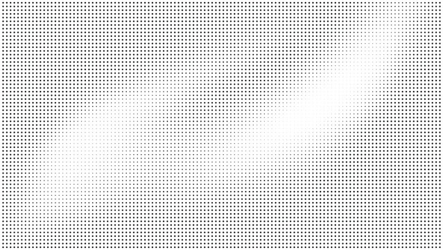 Abstract geometric halftone dot pattern in monochrome with dot matrix halftone geometric