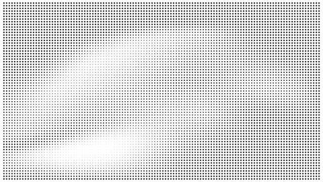 Monochromatic halftone grid with subtle blurry shapes dot matrix halftone monochrome