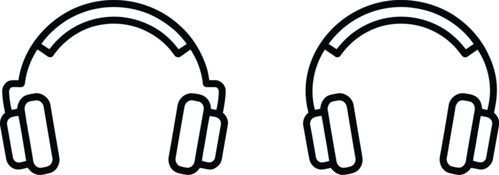 Headphone icon, customer services icon vector illustration with modern flat style for support communication and help desk interface design