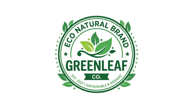 Greenleaf Co Eco Natural Brand Logo Design.