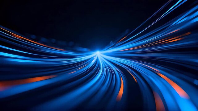 Abstract light streaks in motion