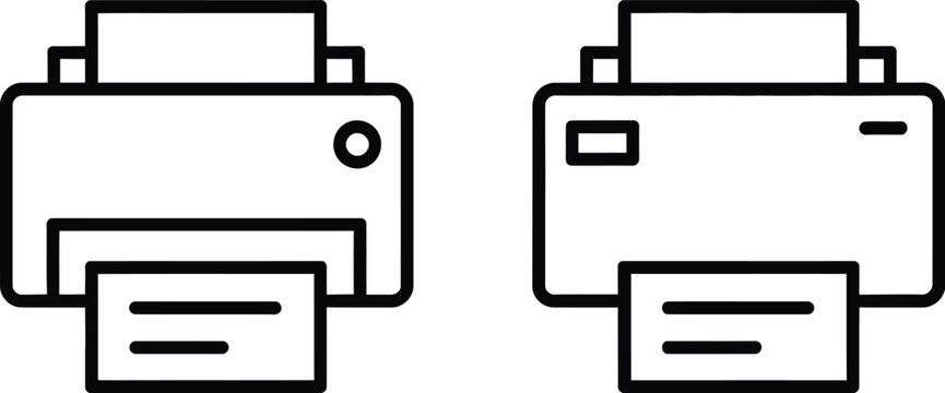 Printer icon, print sign vector illustration with modern flat style for document printing, office workflow, and digital output systems