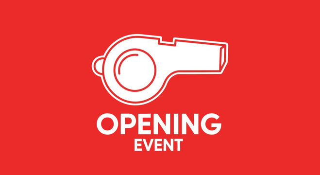 Announcing Event: Whistle Icon Marks Start Of Gathering, Signifying Official Beginning