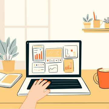 Professional B2B Software Dashboard with Interactive Widgets