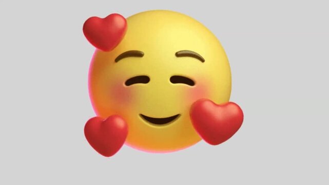 smiley face with heart