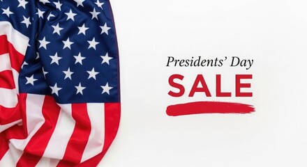 Obraz premium Presidents' day sale with american flag patriotic holiday promotion
