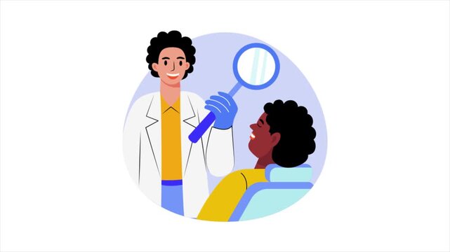 Dentist holding a scaler   Animation MP4 File	