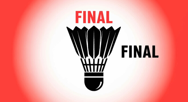Badminton Shuttlecock Sport Design Representing Championship Finals In Competition