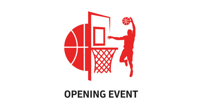 Basketball Event Featuring Athlete Slam Dunking a Ball Near the Hoop Before a Crowd