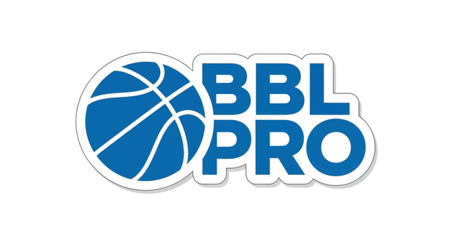 Basketball Logo Design Depicting The BBL PRO League on a Clear Background
