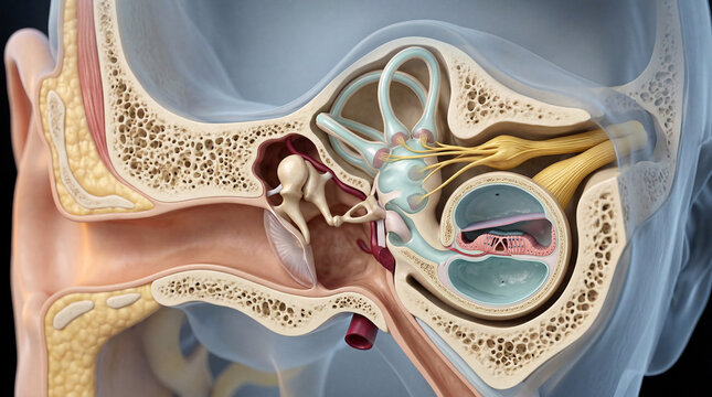 Peering deep inside the magnificent human ear revealing the extraordinary network of bones and nerves facilitating hearing