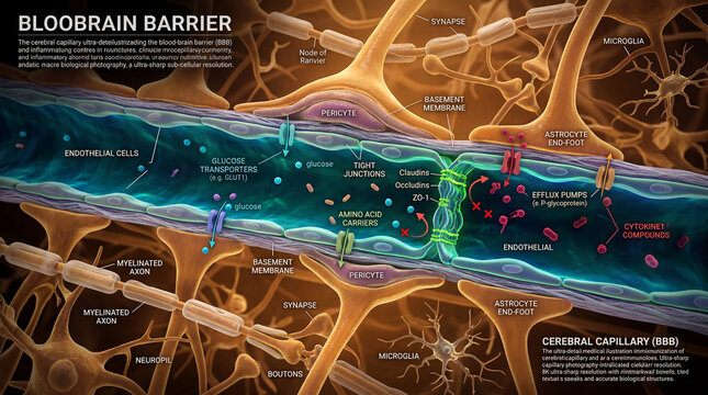 Unveiling the intricate Blood Brain Barrier a cellular masterpiece protecting the brain from harmful elements and regulating vital exchange