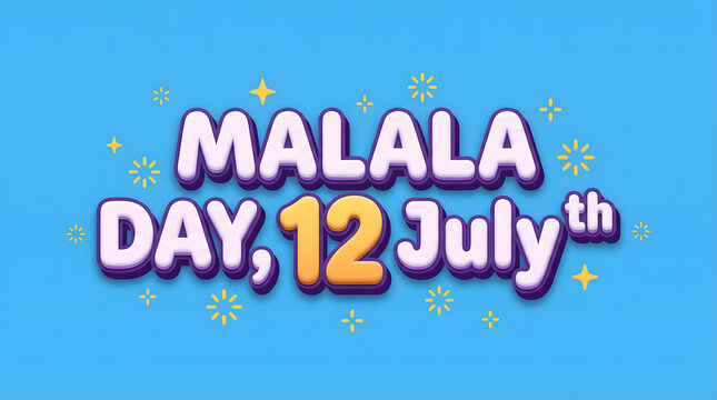 Malala Day July 12th celebration background