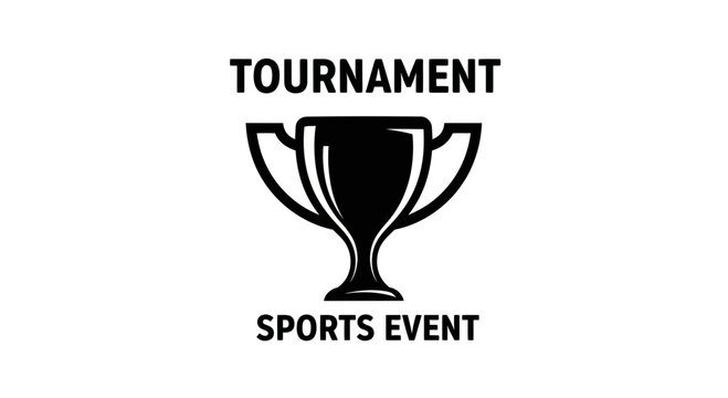Championship Award Trophy Symbolizing Victory Of Sports Competition Black and White