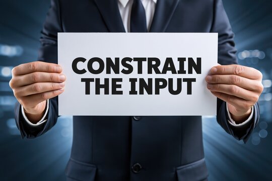 Businessman's Advice to Constrain the Input for Better Results