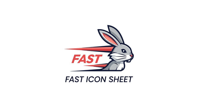 Speedy rabbit logo for a company representing velocity or rapid delivery service