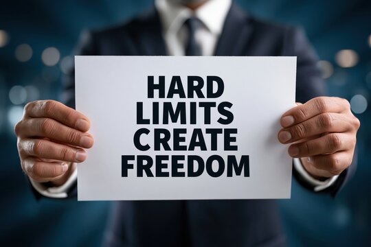 Business Concept that Hard Limits and Boundaries Create True Freedom