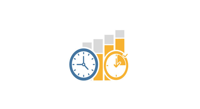 Time management and progress chart for business planning and project development analysis