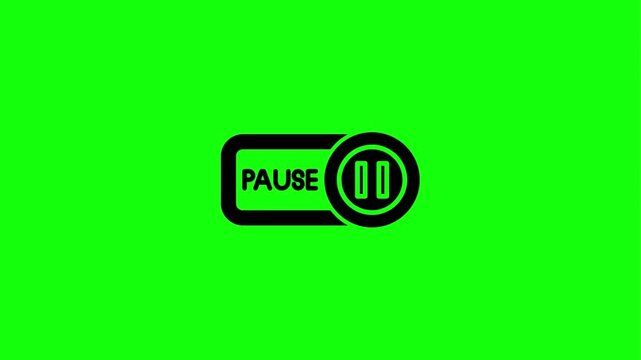 Pause button icon on green background