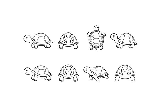 turtle silhouettes with wave pattern black background