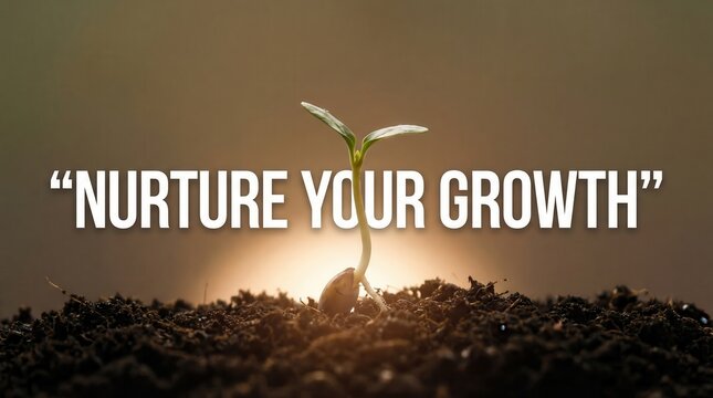 Minimalist Scene of Single Seedling Growth, s1, 2K
