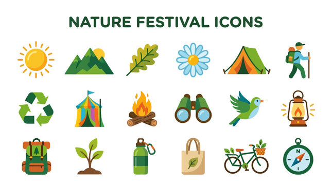Outdoor music festival with people enjoying nature and live performance