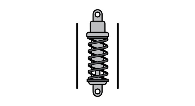 Illustration of a suspension component, highlighting its design and mechanical properties.