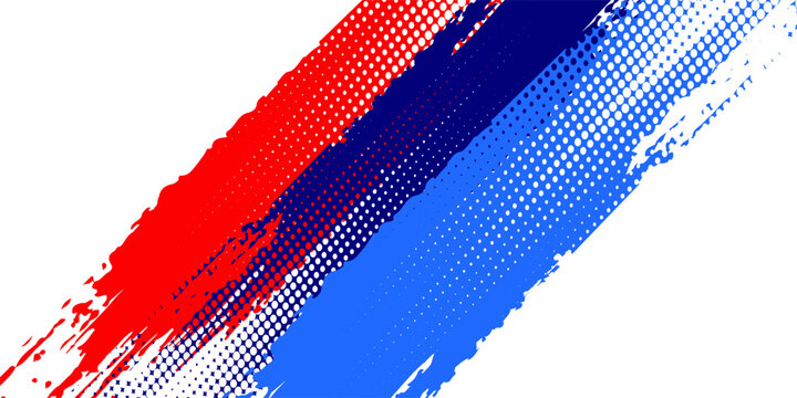 Abstract red featuring blue grunge brushstroke
