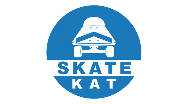 Creative Skateboarding Logo Featuring Unique Emblem Design With Energetic Typography