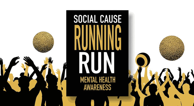 Community Gathering for Mental Wellness: Running Event Supporting Social Cause Awareness