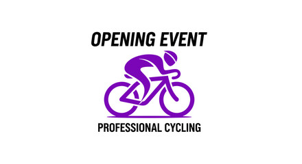 Fototapeta premium Cycling Event Announcement Featuring Graphic Of Cyclist Depicting Professional Race or Competition